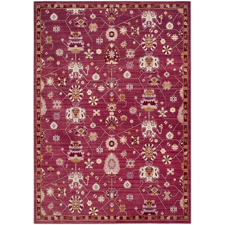 Safavieh 5 x 8 ft. Valencia Power Loomed Medium Rectangle Area Rug Fuchsia & Multicolor VAL116P-5